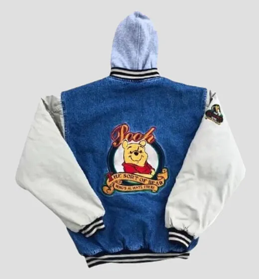 90s Xxxtentacion Winnie The Pooh Varsity Denim Jacket