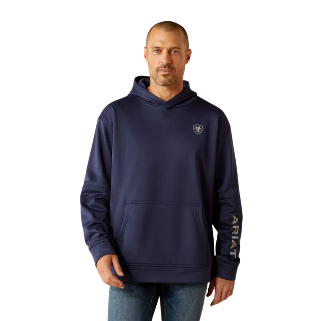 Ariat Men's Tek Fleece 2.0 American Circle Navy Heather Hoodie