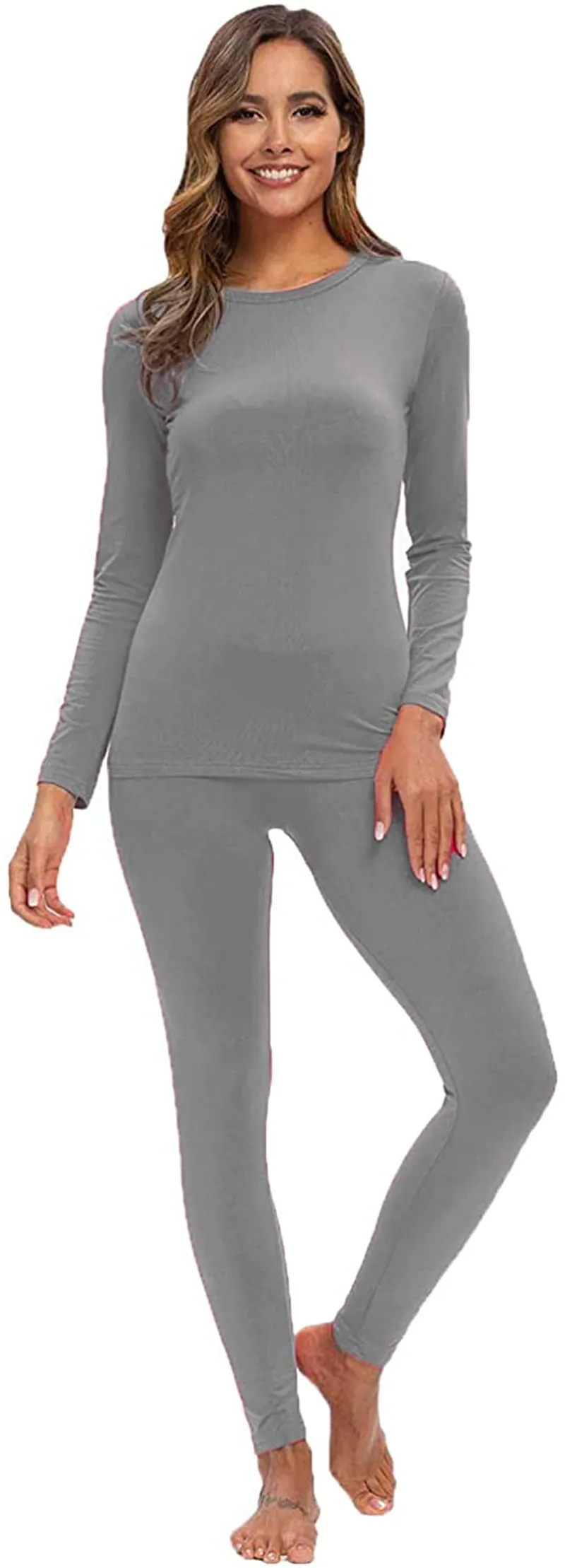 Artfish Women's Ultra Soft Thermal Underwear Long Johns Set with Fleece Lined