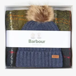 Barbour Saltburn Hat & Tartan Scarf Giftset Classic Tartan LGS0077