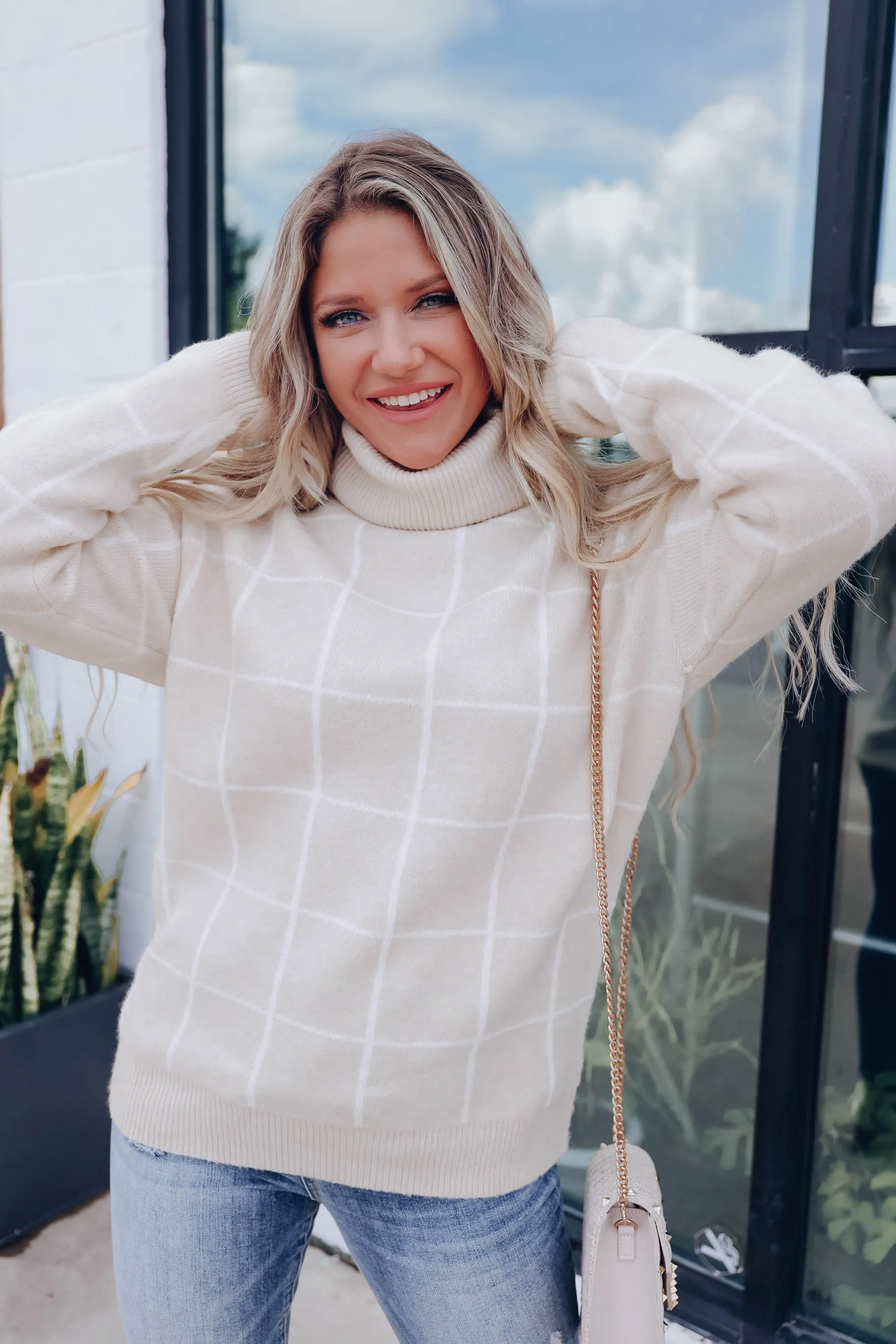 Barcelona Nude Turtleneck Sweater