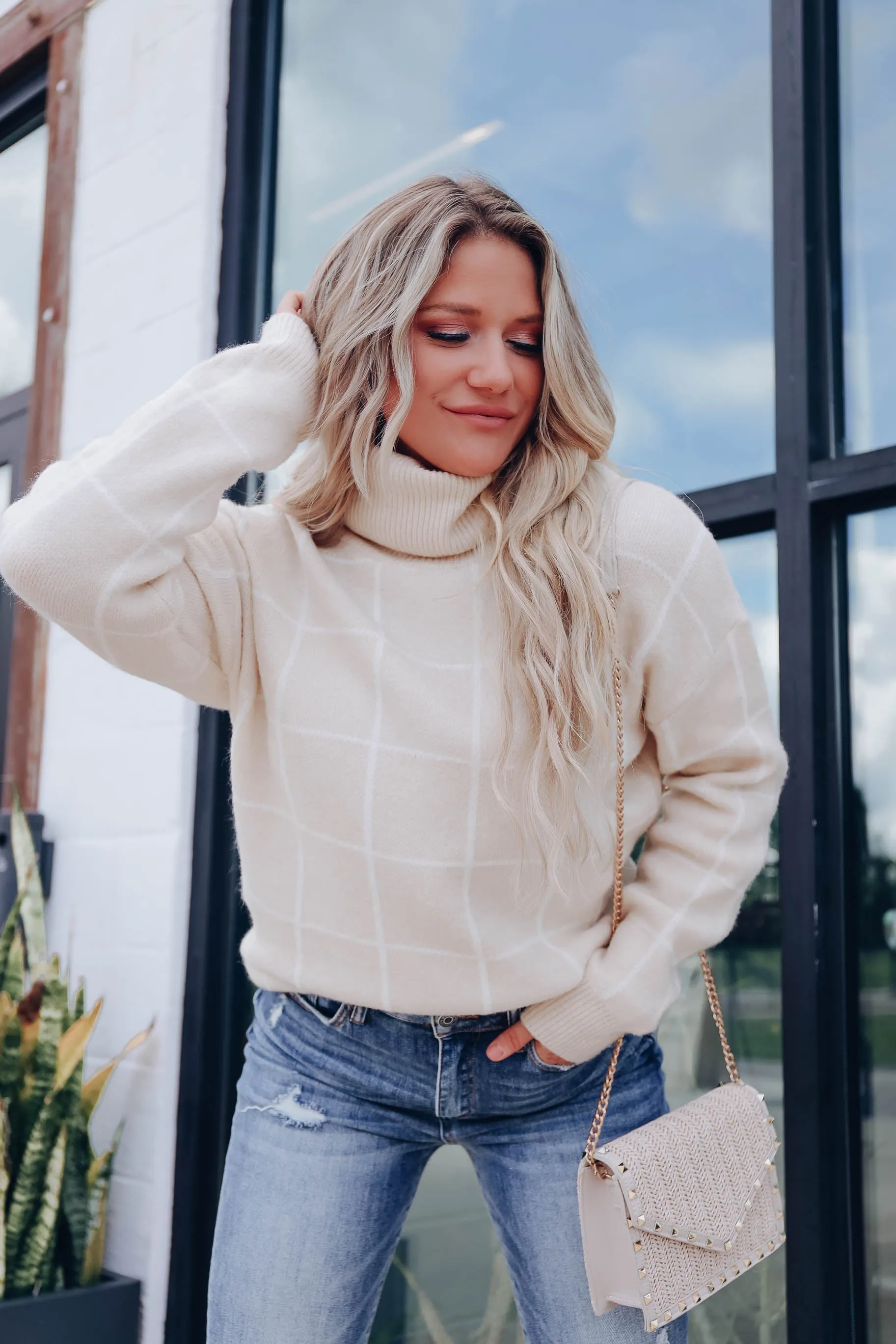 Barcelona Nude Turtleneck Sweater