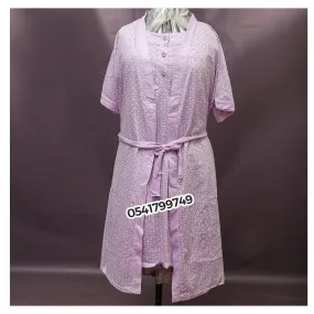 Breastfeeding Night Gown With Coat (Yimiasha, Love) Purple