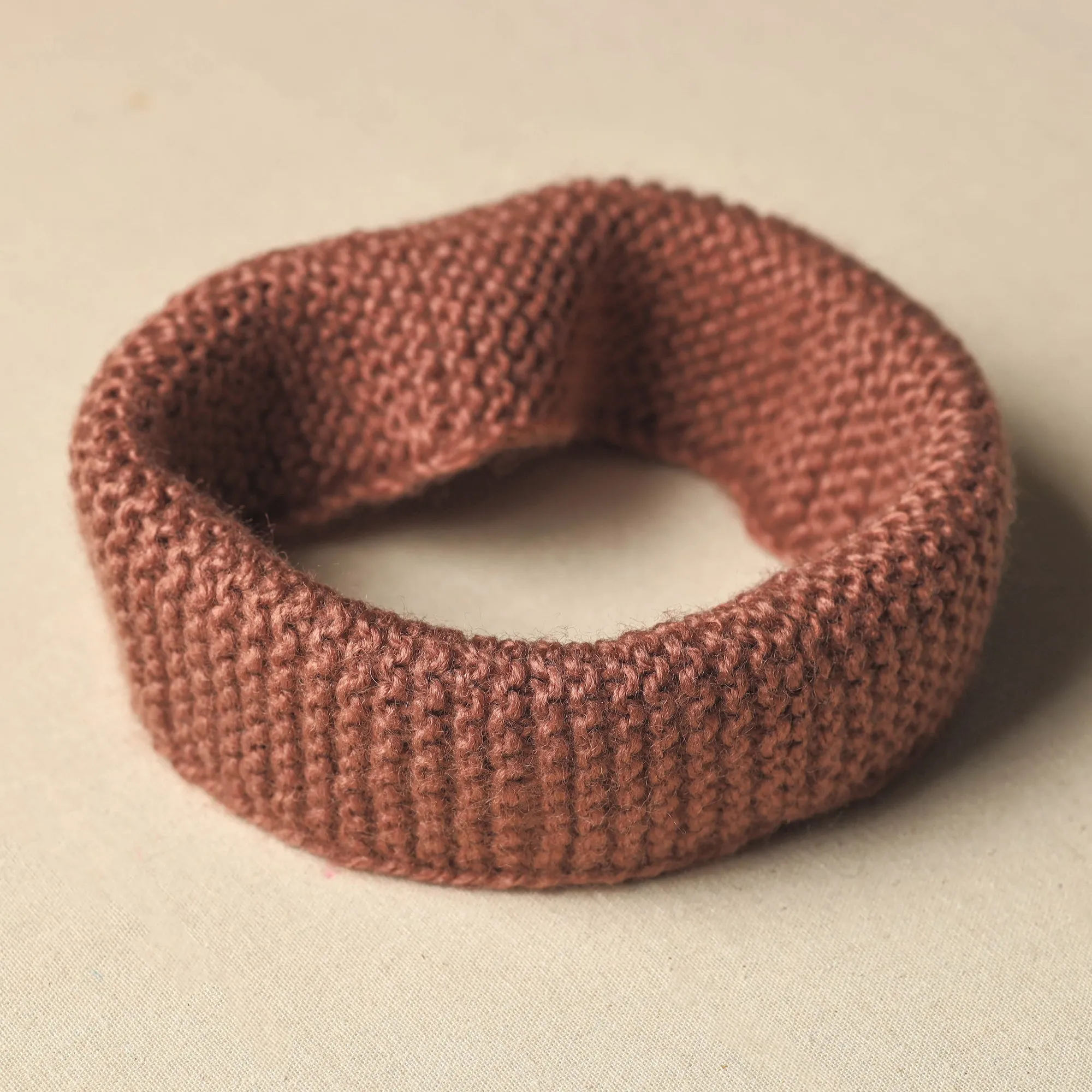 Brown - Kumaun Hand Knitted Woolen Warm Headband 22