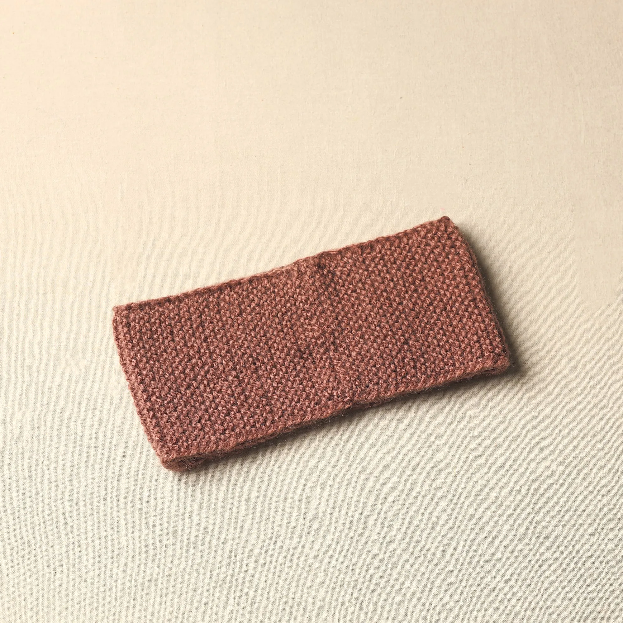 Brown - Kumaun Hand Knitted Woolen Warm Headband 22