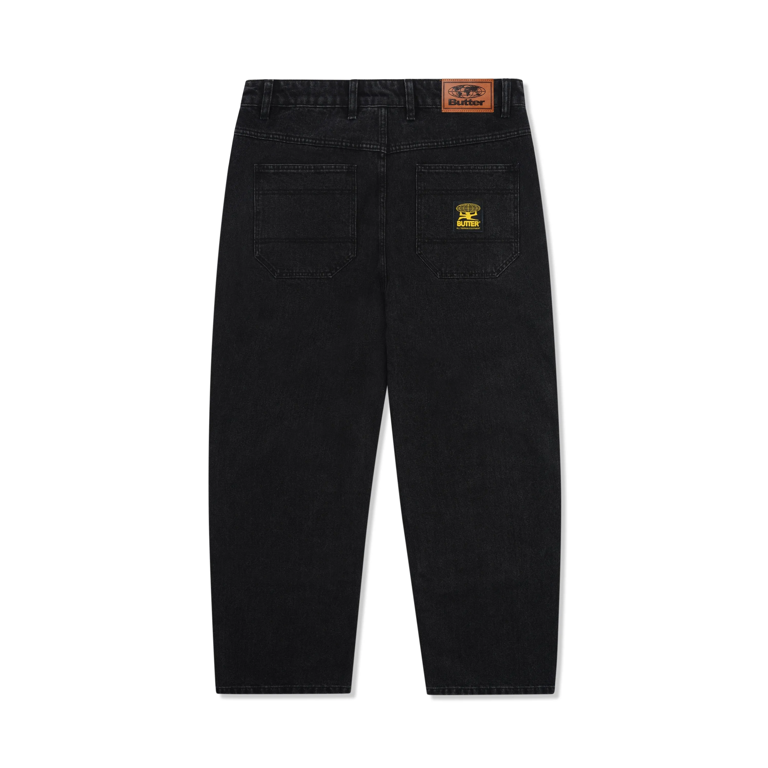 Butter Patch Pocket Denim Jeans: Washed Black