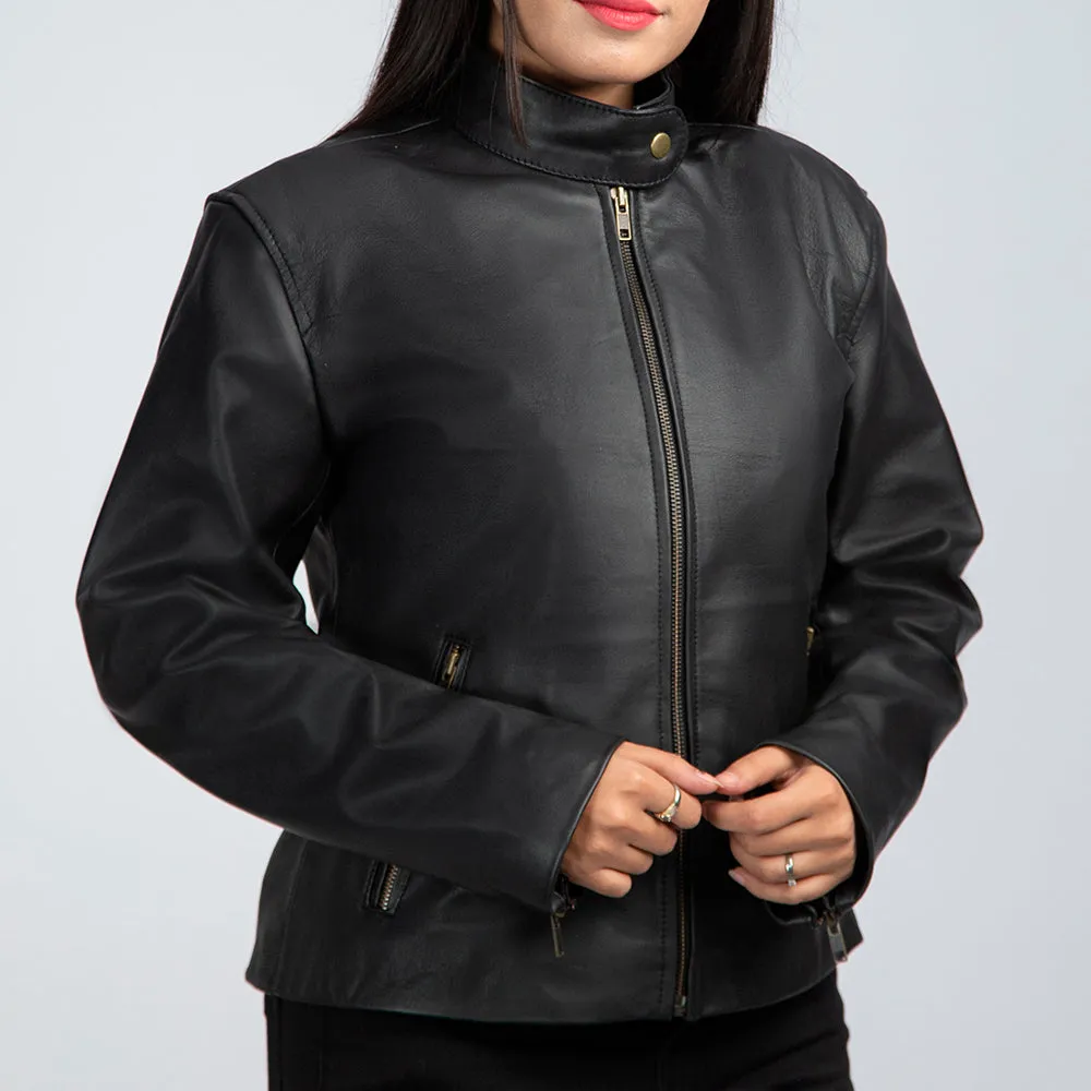 Charlotte Black Leather Jacket