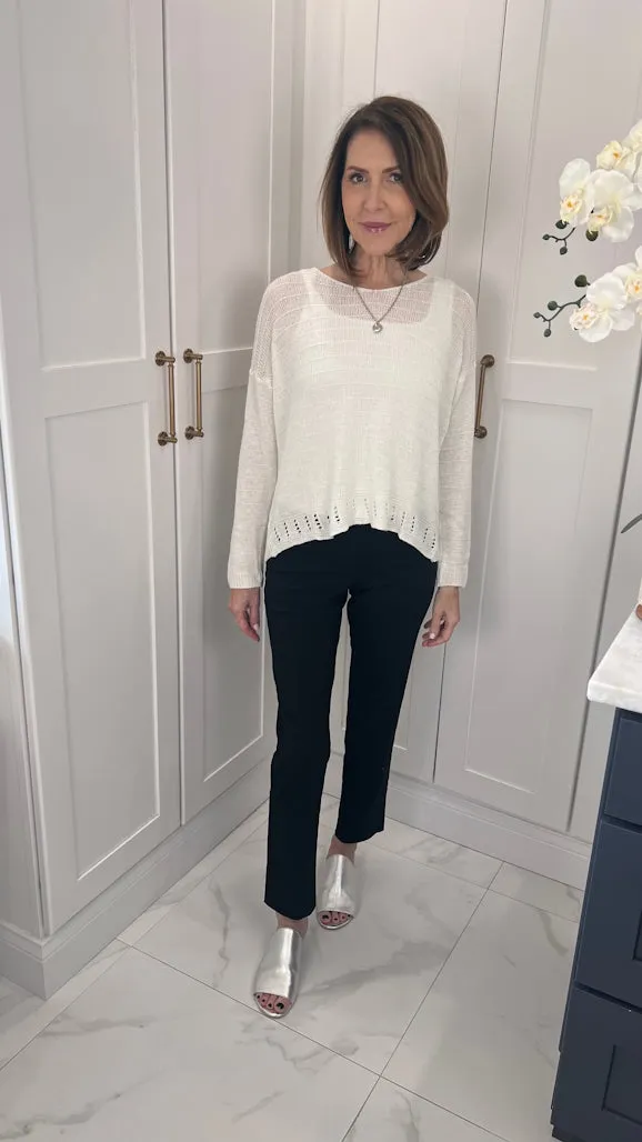 Cheryl LS Ribbed Linen Blend Sweater (BLS231)