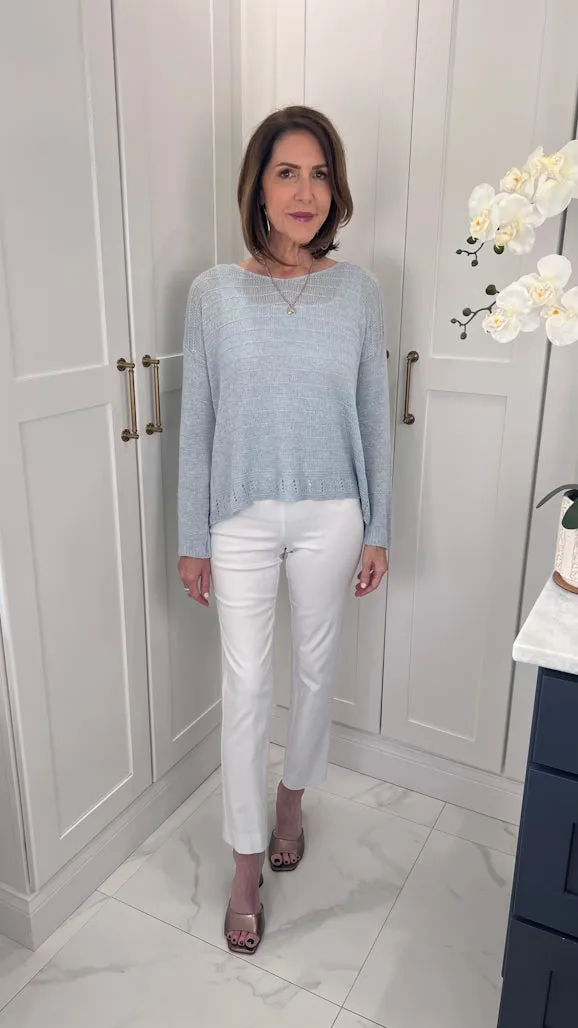 Cheryl LS Ribbed Linen Blend Sweater (BLS231)