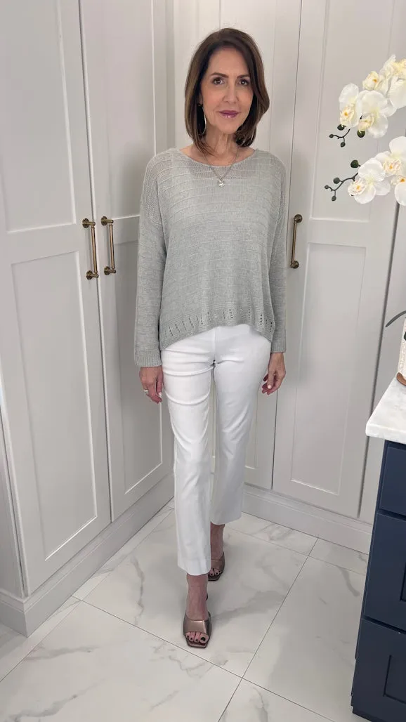 Cheryl LS Ribbed Linen Blend Sweater (BLS231)