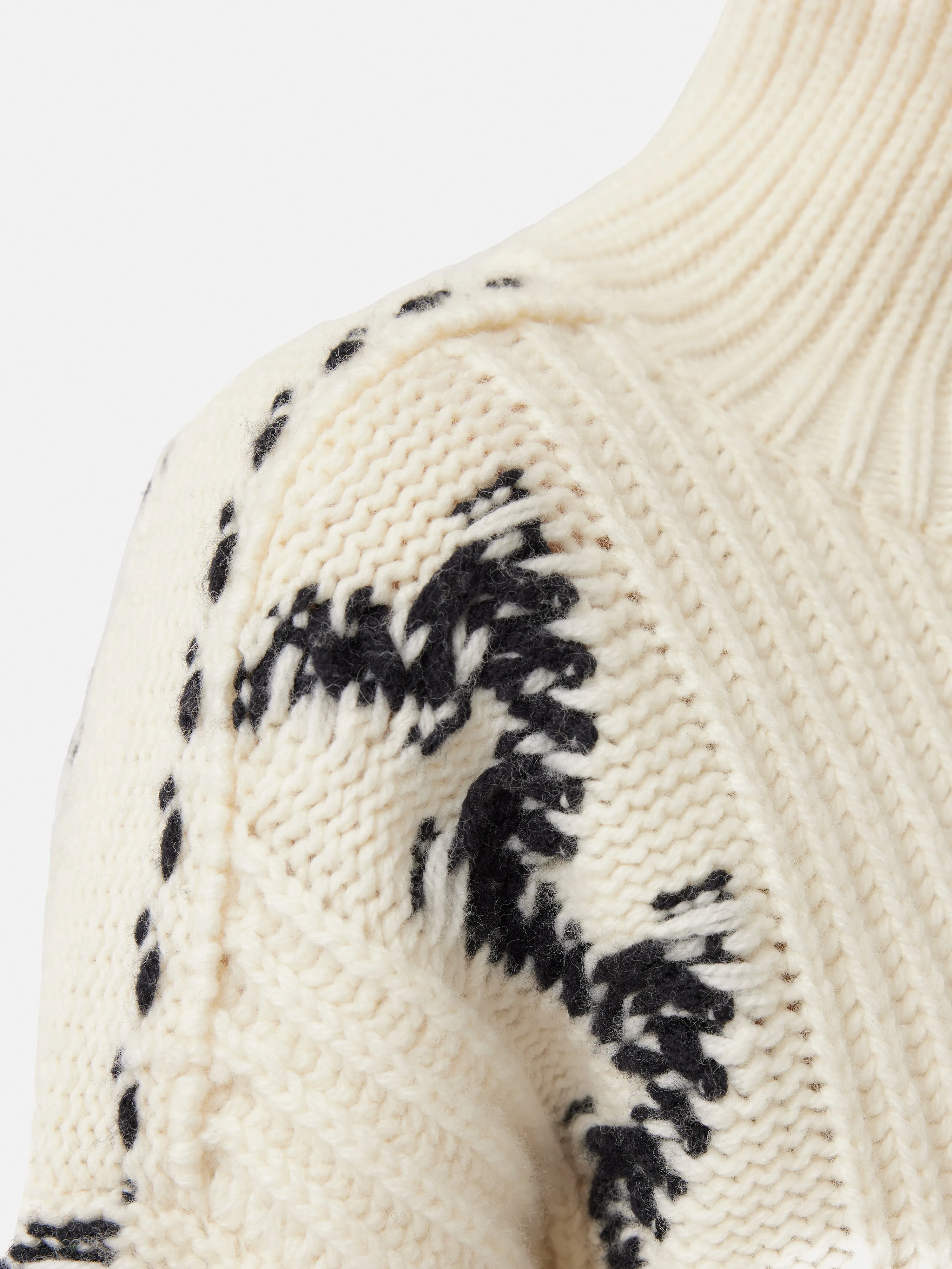 Chevron Ski Jumper | Cream