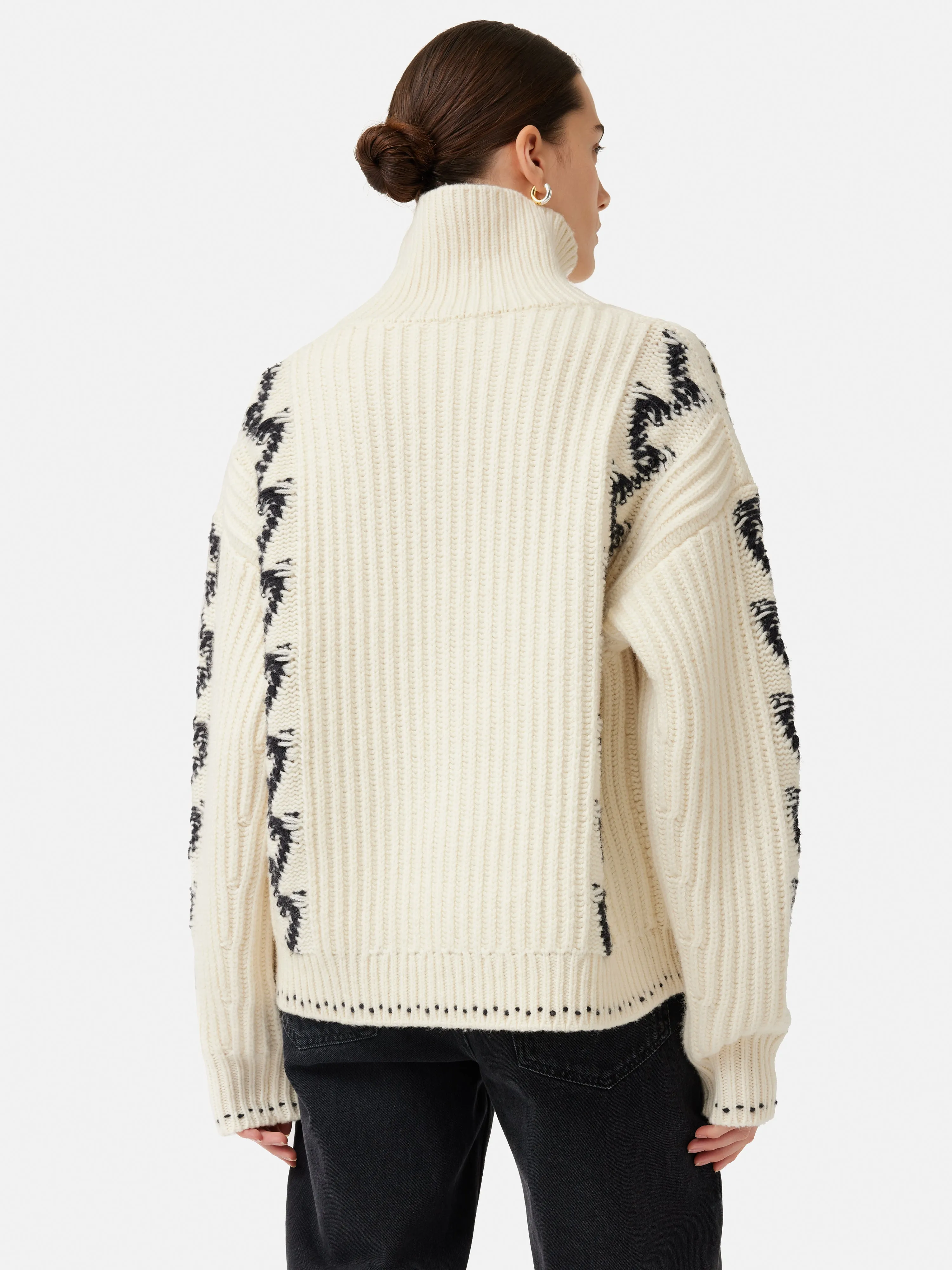 Chevron Ski Jumper | Cream