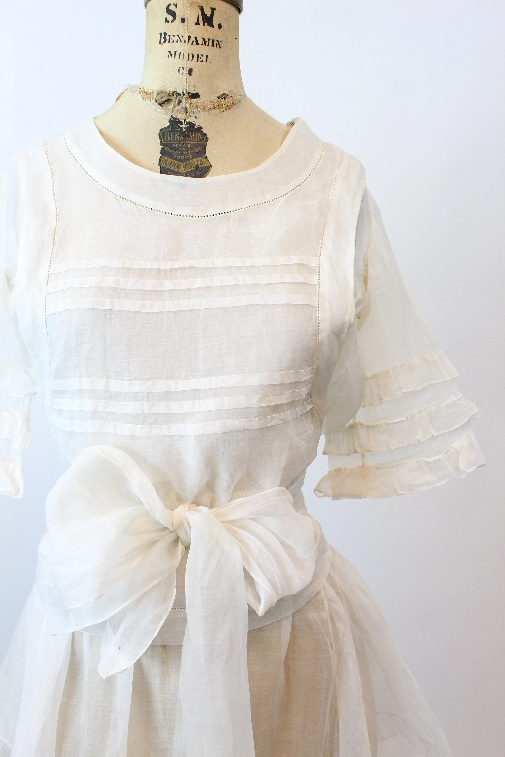 EDWARDIAN 1920s organdy dress small | new spring summer