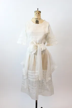 EDWARDIAN 1920s organdy dress small | new spring summer