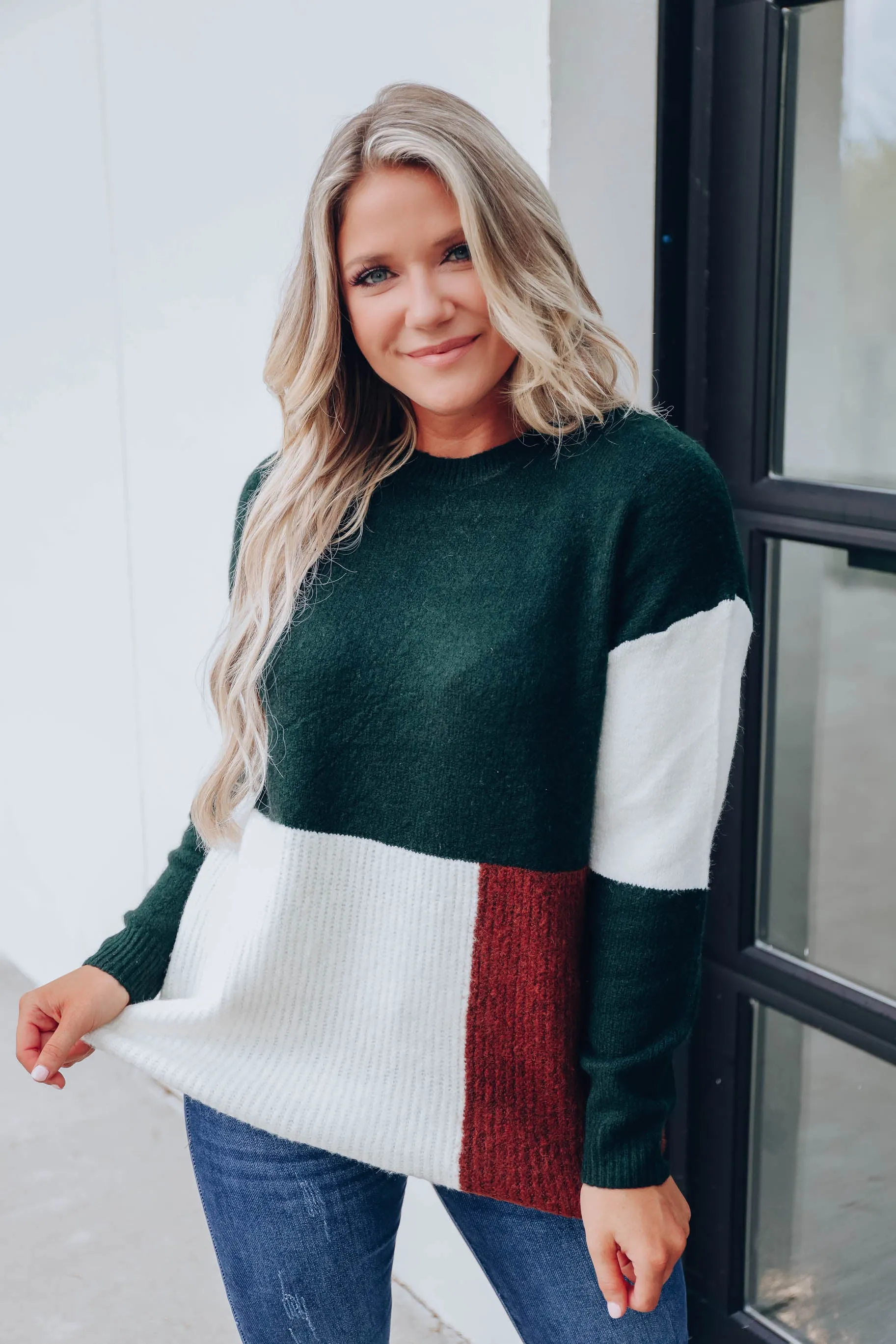 Esmeralda Color Block Sweater