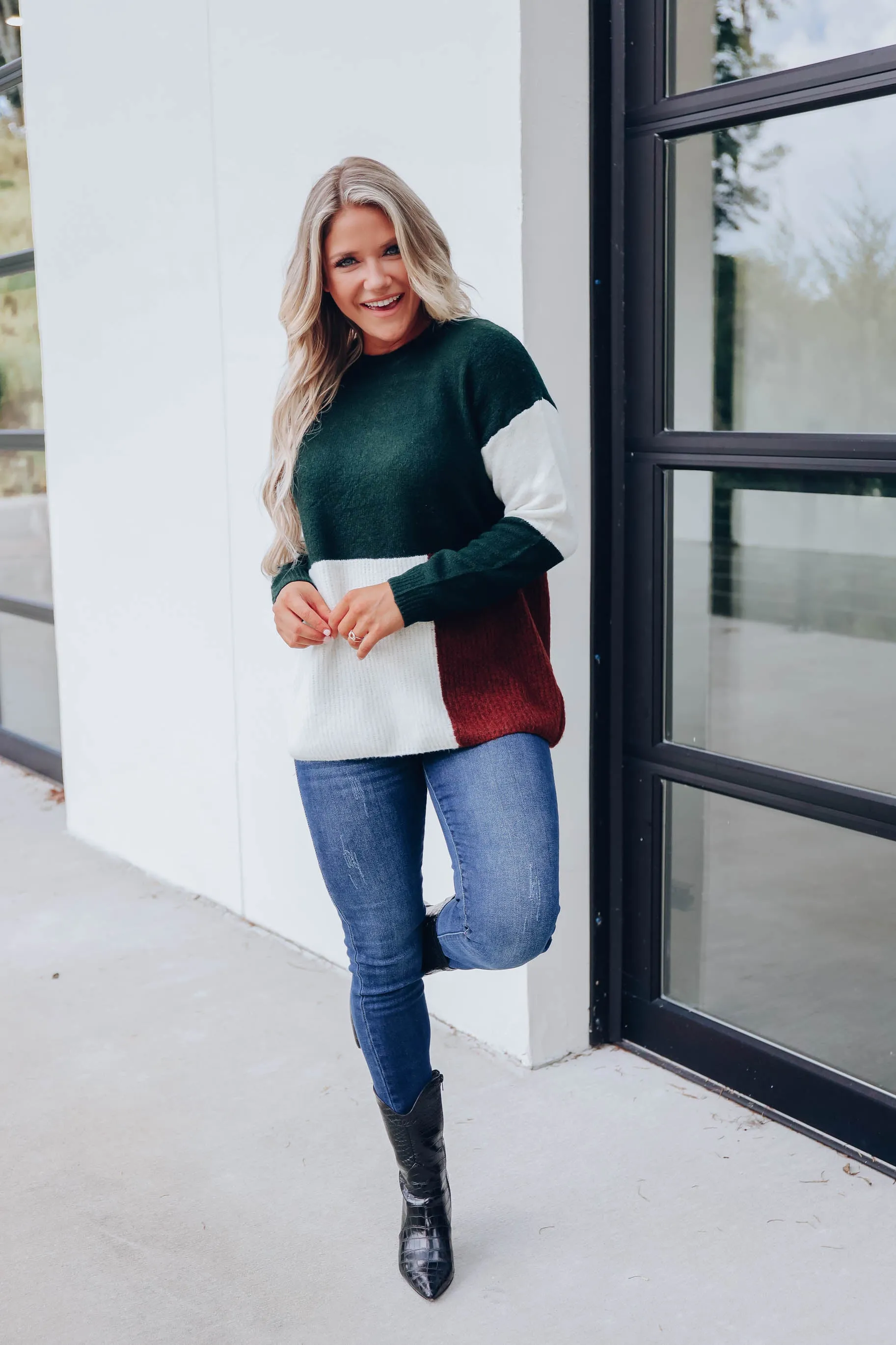 Esmeralda Color Block Sweater