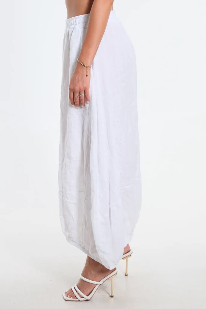 Farren Linen Balloon Bottom Skirt (SL110)