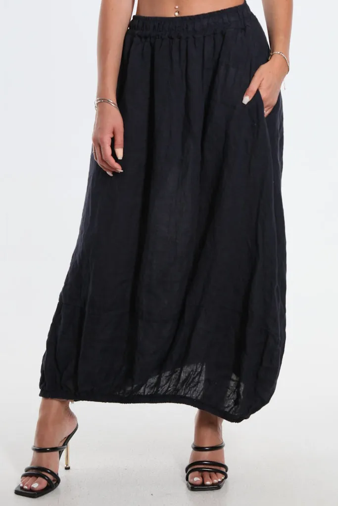 Farren Linen Balloon Bottom Skirt (SL110)