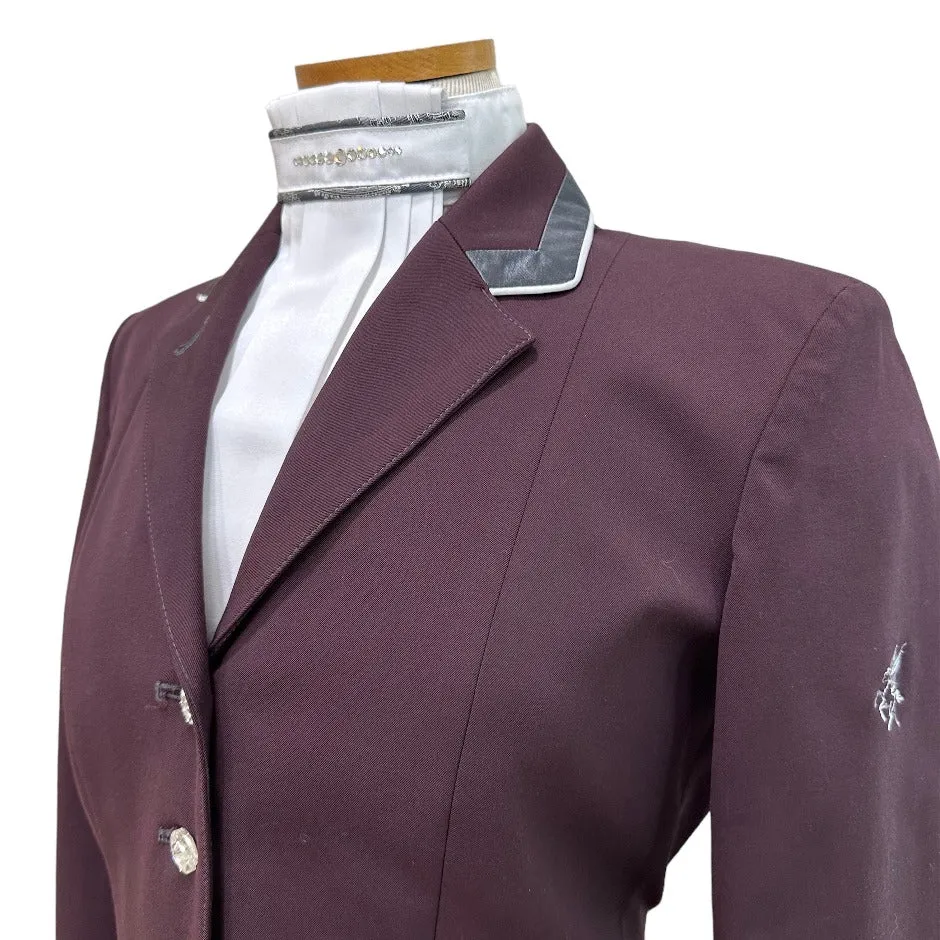 Flying Changes Charlotte Show Coat - Bordeaux with Grey - 38