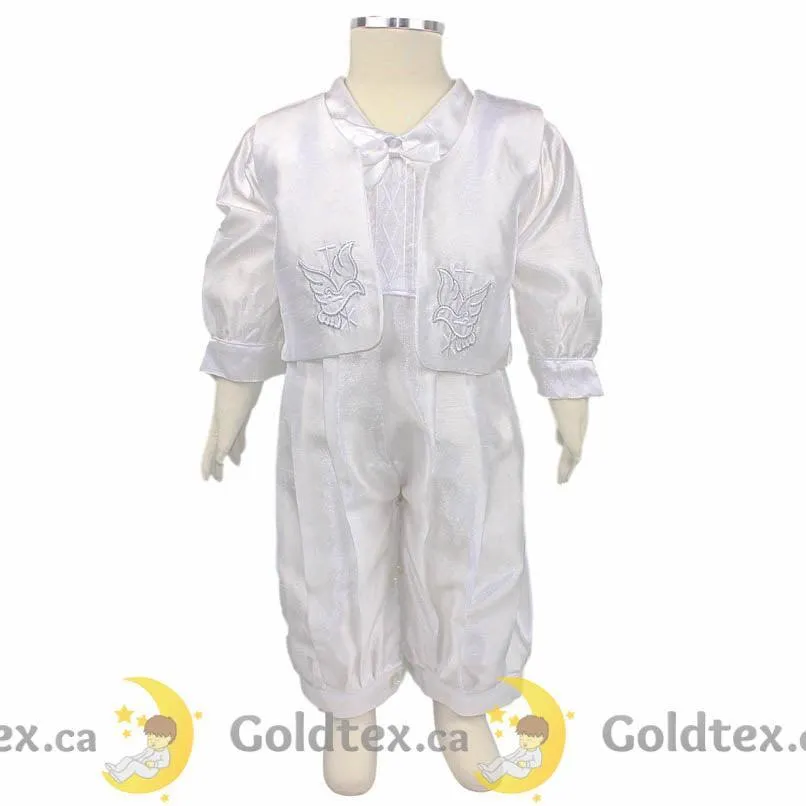 Formal Kids Wear 3 Piece Baby Boy Baptism Jumpsuit 2166