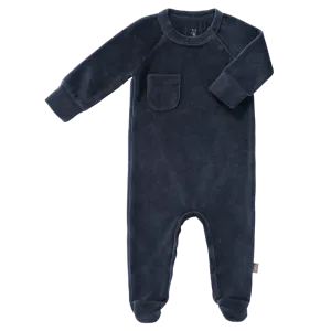 Fresk Pyjama velours with feet Indigo size: 3-6 m