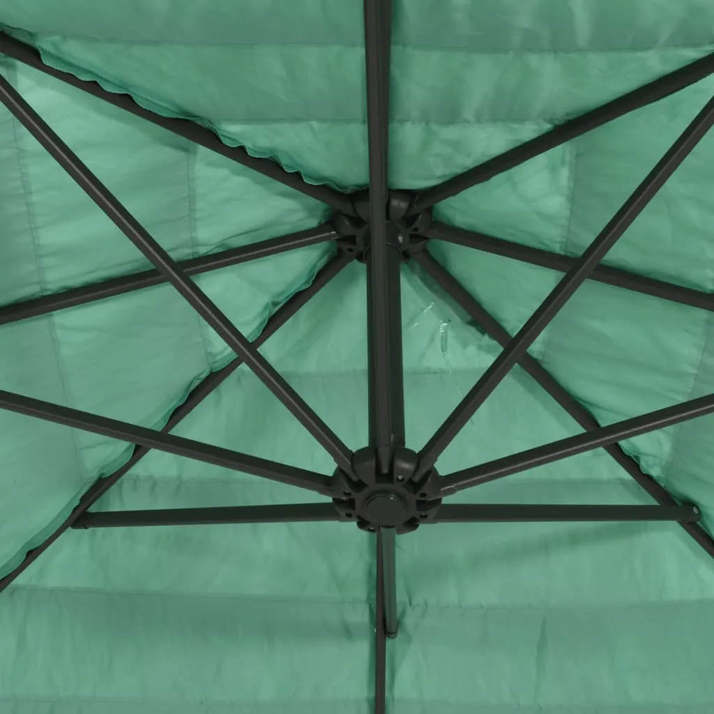 Garden Parasol with Steel Pole Green 290x290x238 cm