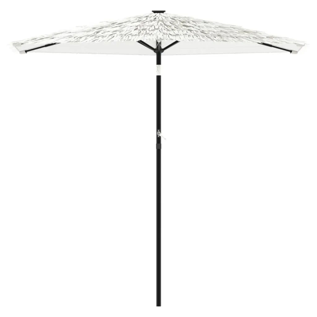 Garden Parasol with Steel Pole White 223x223x213 cm