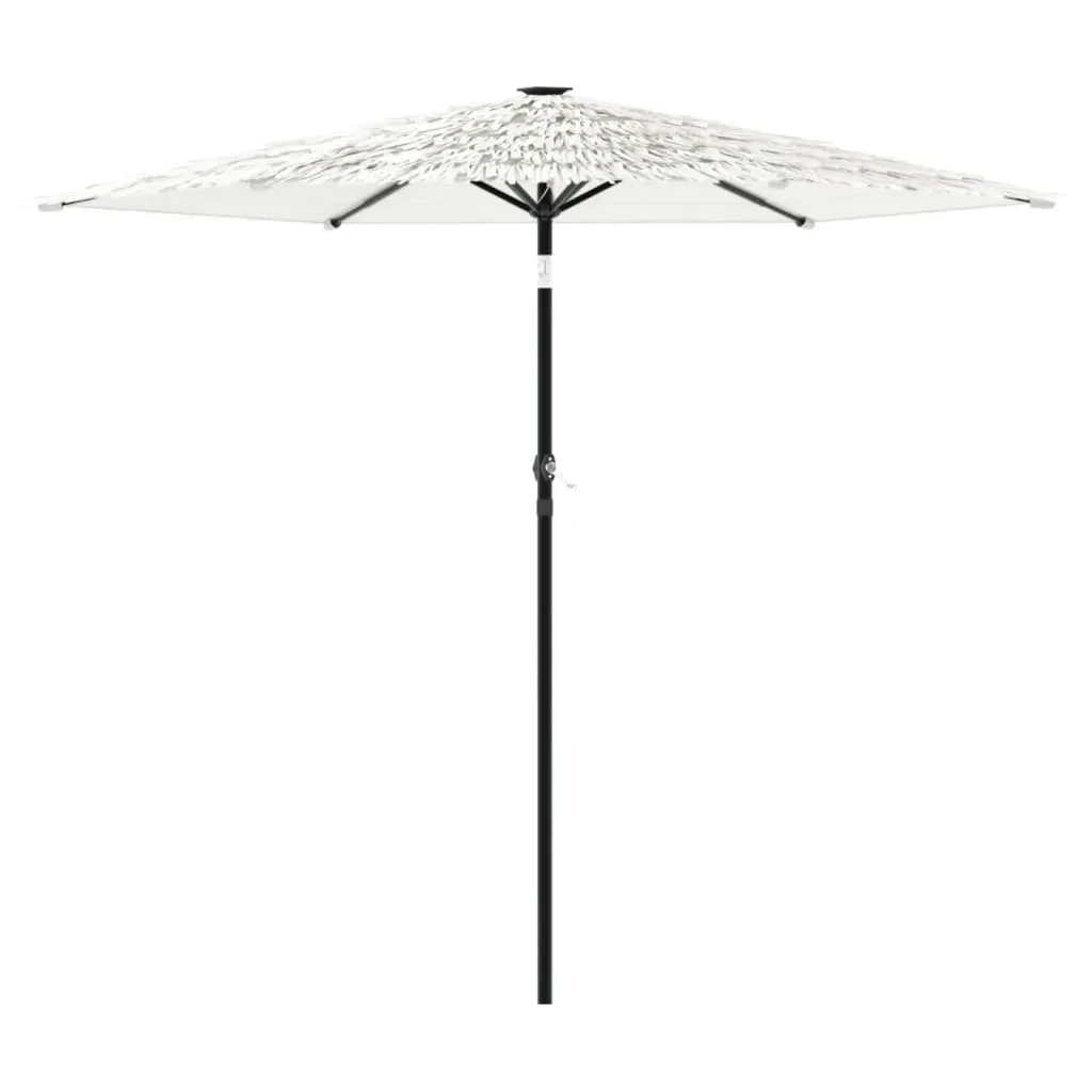 Garden Parasol with Steel Pole White 223x223x213 cm