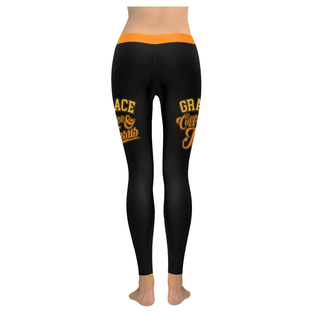 Grace Coffee & Jesus Soft Leggings For Women - Christian Leggings For Women