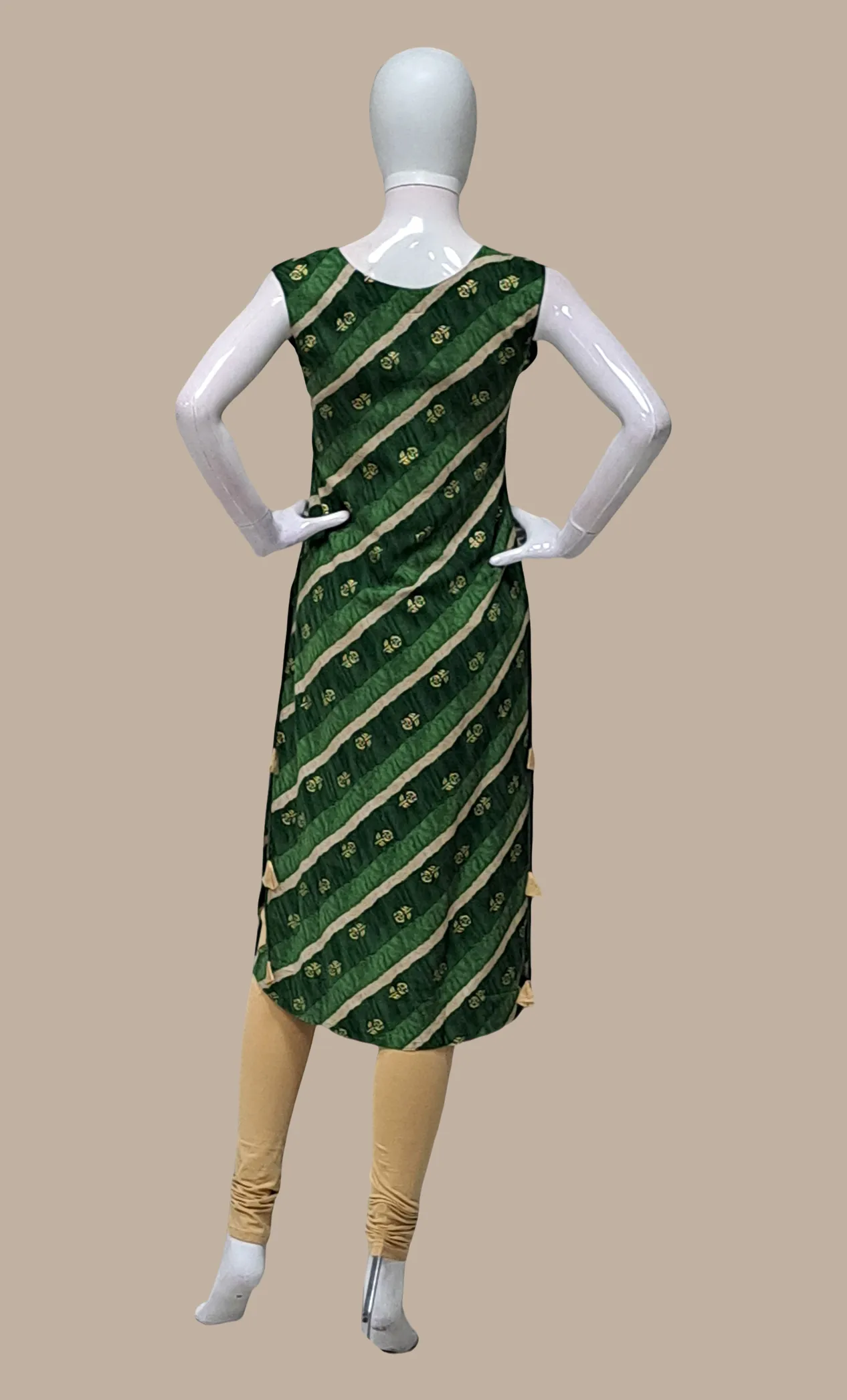 Green Embroidered Kurti Top