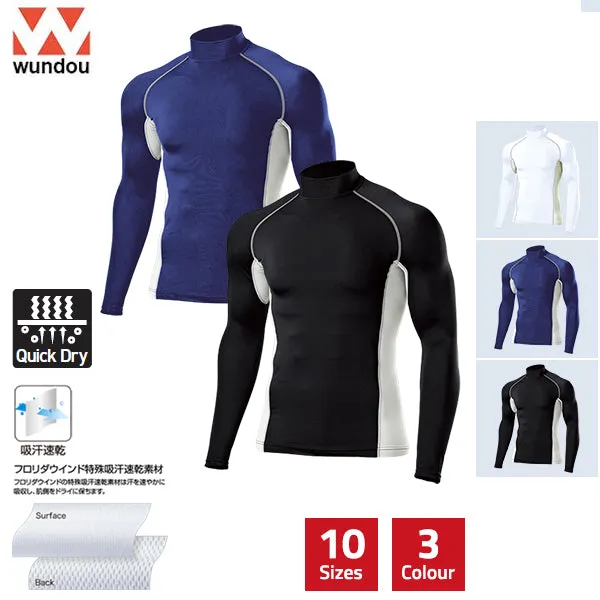 High-Neck Long Sleeve Base Layer Top