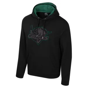 HOODIE: Tonal Blk Grn outline