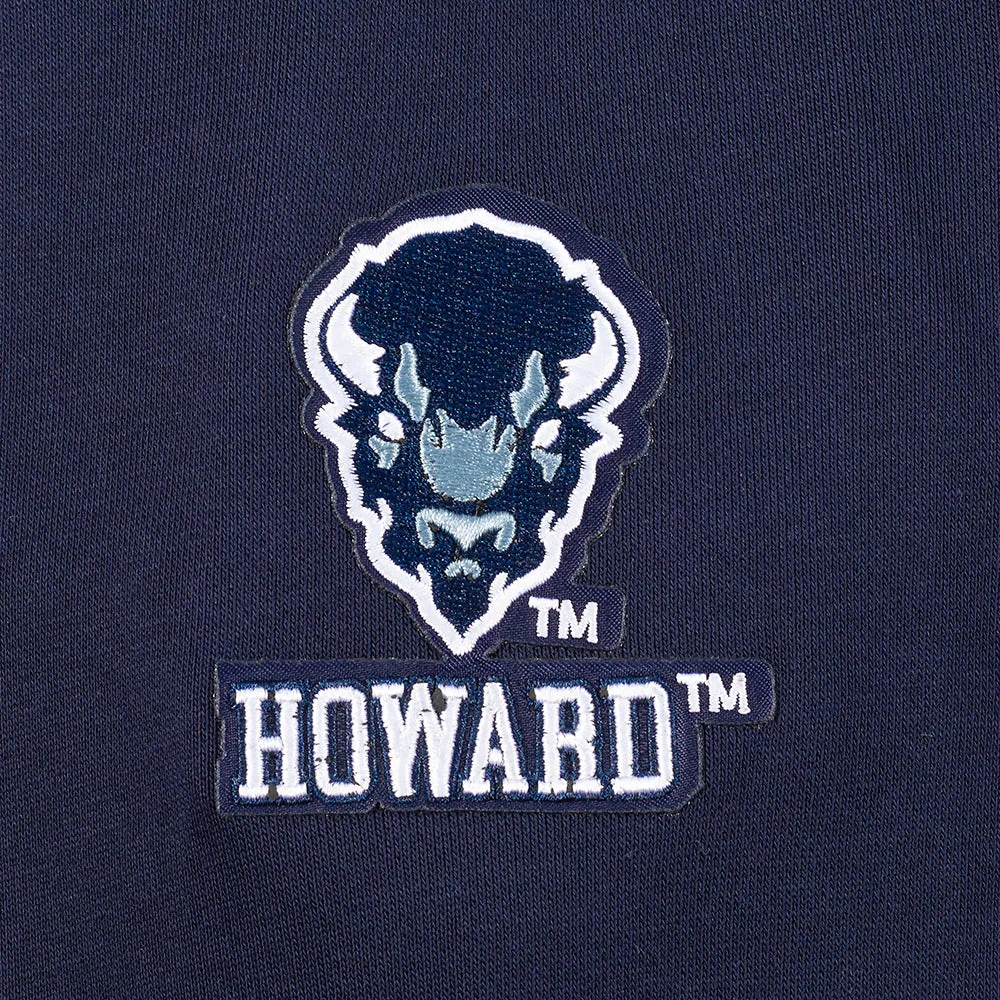 HOWARD UNIVERSITY CLASSIC WOMEN'S FLC CROPPED PO HOODIE (MIDNIGHT NAVY)