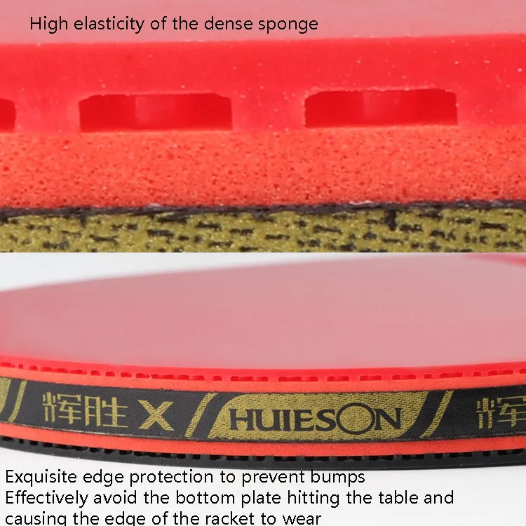 HUIESON Six Star 5-Layer Chicken Wing Tip   2 Layer Carbon Double Side Continuous Table Tennis Racket, A Pair(Mixed)