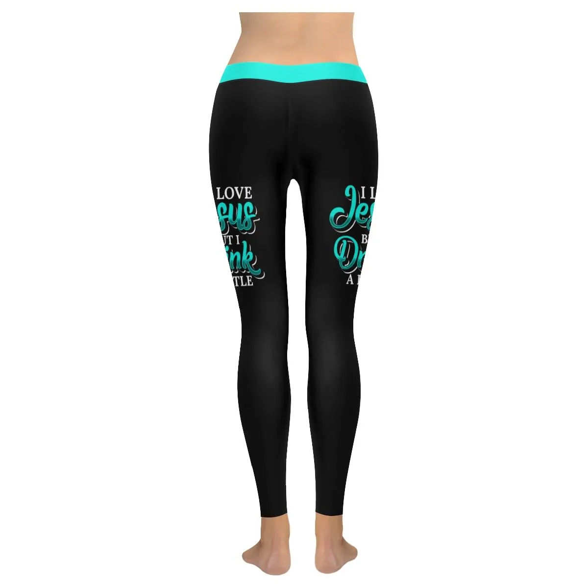 I Love Jesus But I Drink A Little Soft Leggings For Women Christian - Christian Leggings For Women