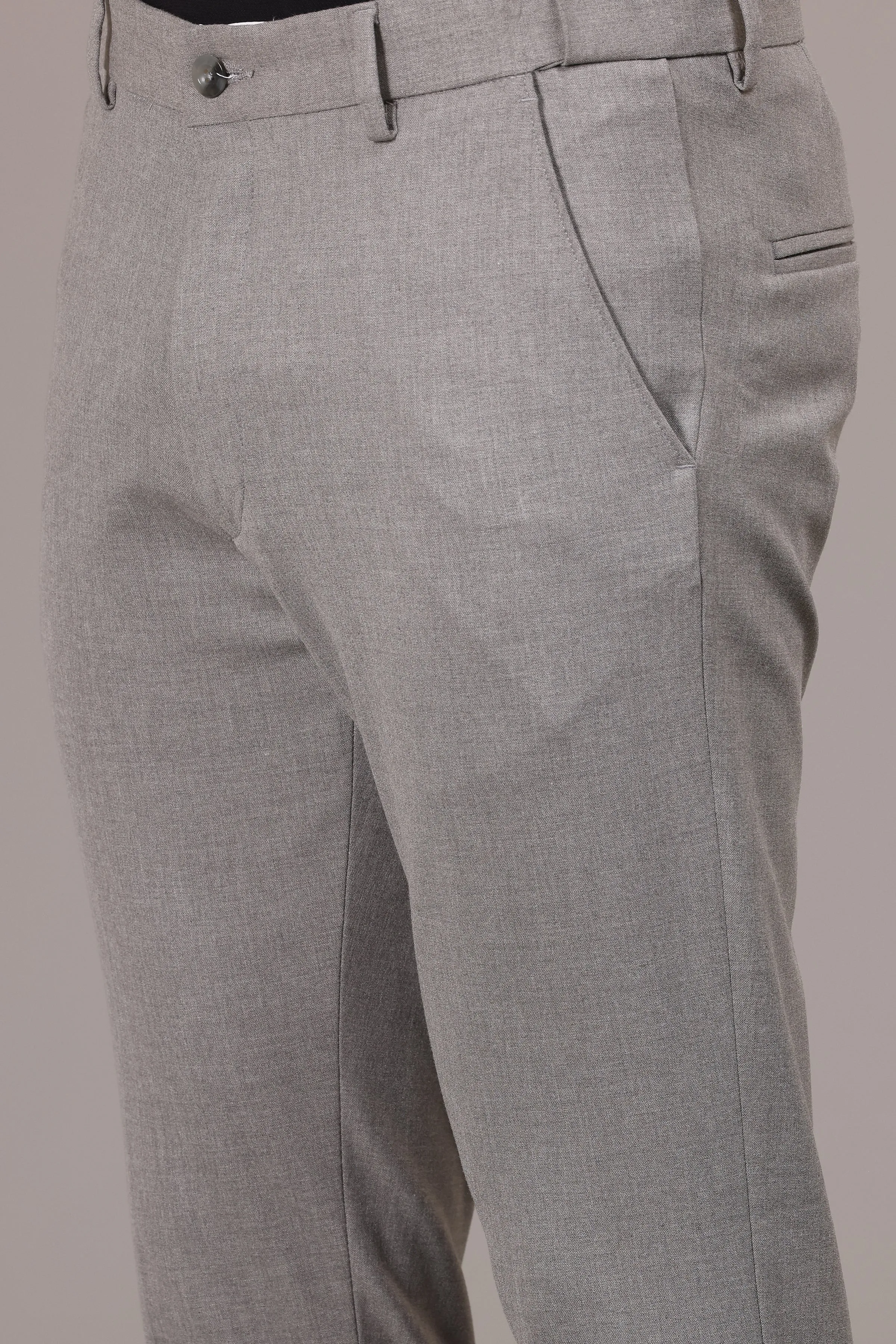 Ivyn Elegant Grey Formal Trousers for Men