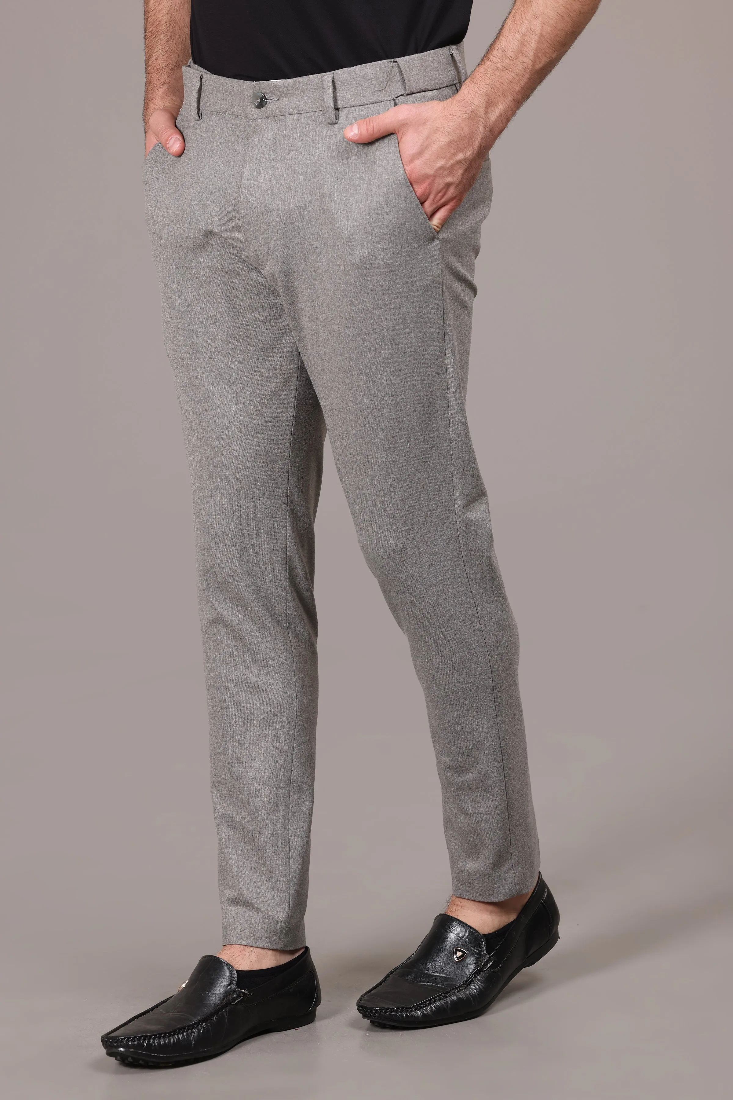 Ivyn Elegant Grey Formal Trousers for Men