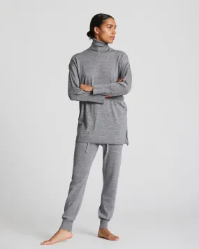 Julie Merino Turtleneck - Light Grey Melange