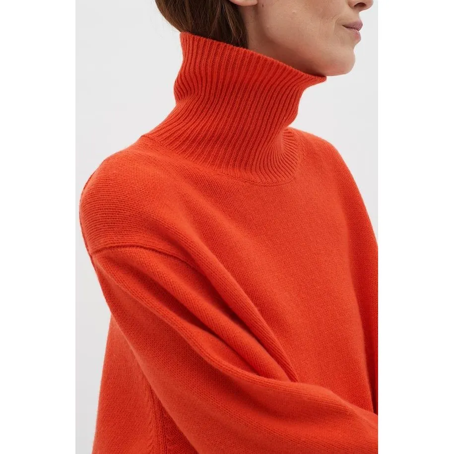 KaxyIW Turtleneck Pullover Orange