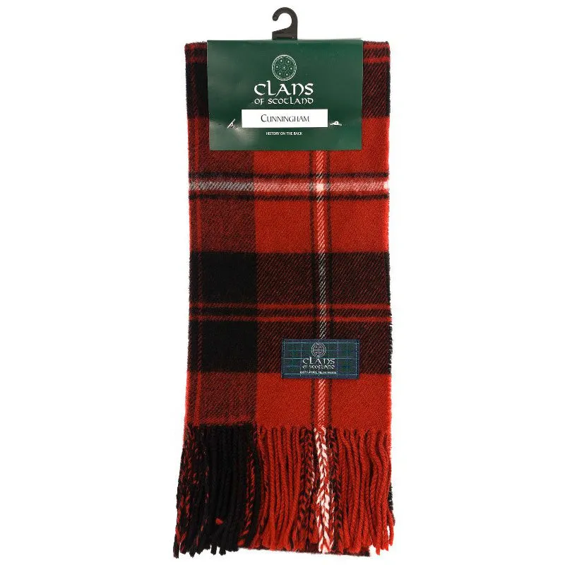 Lambswool Scottish Tartan Clan Scarf  Cunningham