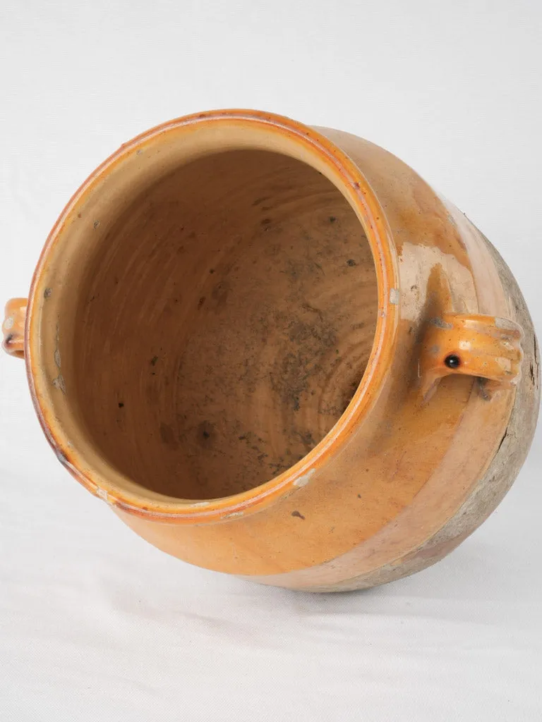 Large 19th Century Confit Pot - Yellow 14½"