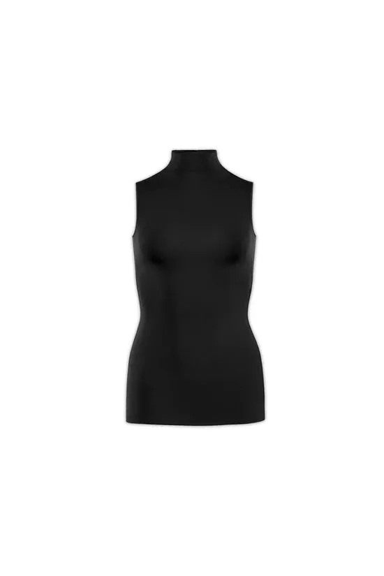 Luxeire Turtleneck Tank in Black