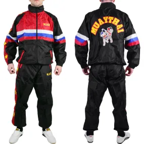 MAR-441 | Black & Red Muay Thai/Thai Boxing Tracksuit