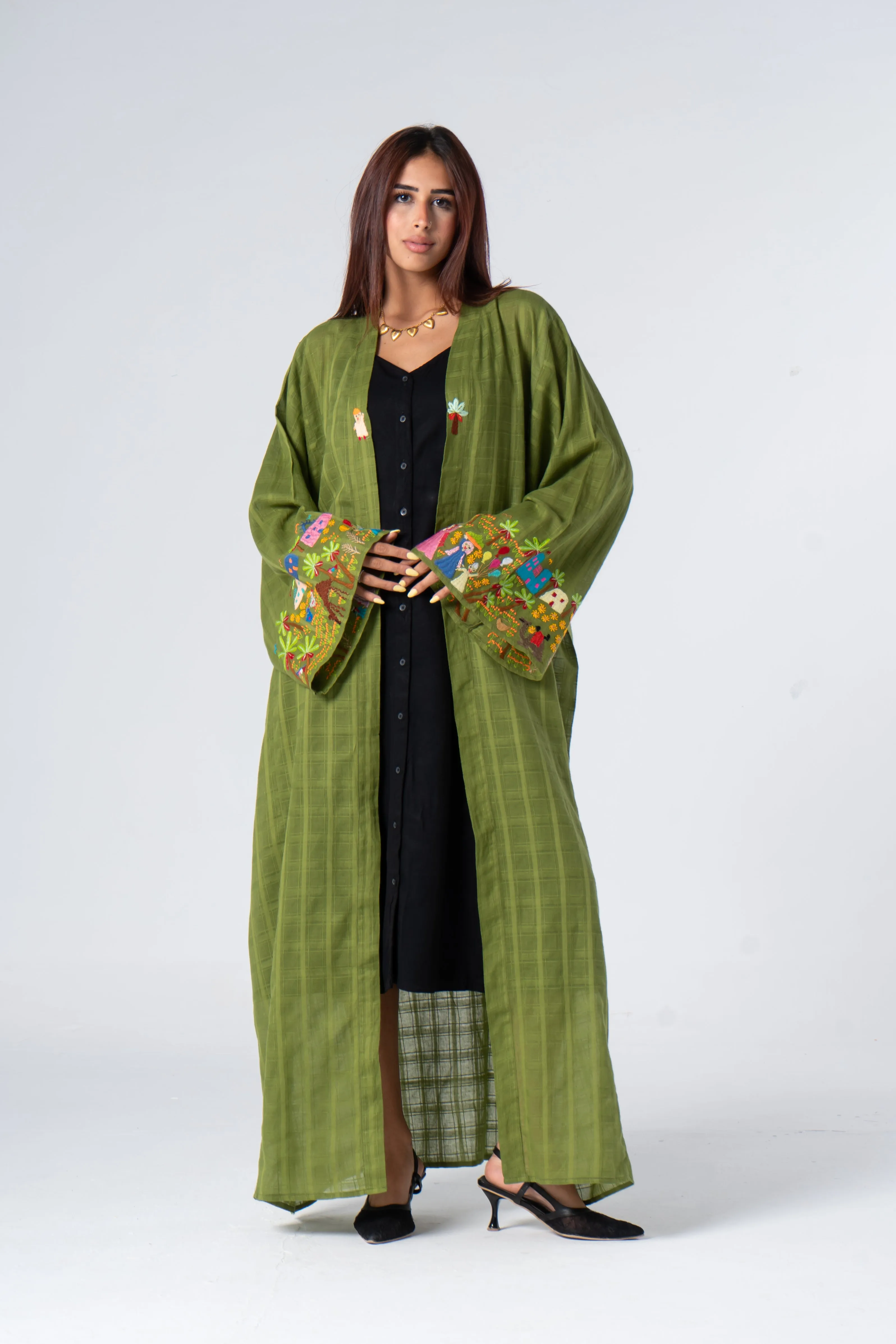 Matching Fellahy Kaftan and Classic Fellahy Shawl Cotton