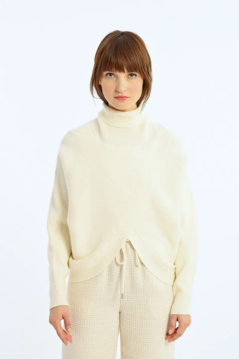 MBN Turtle Neck Crossover Sweater