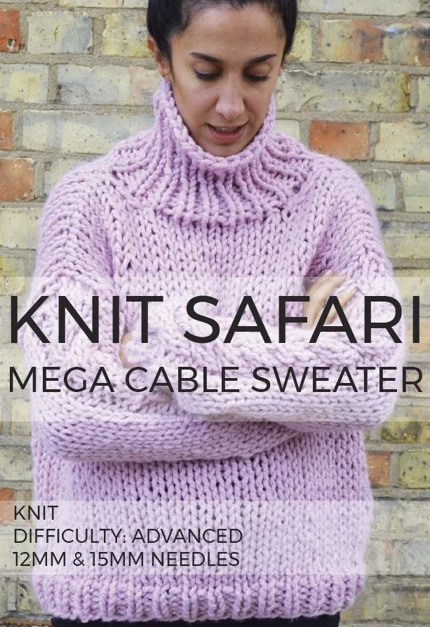 Mega Cable Sweater - Downloadable Chunky Knitting Pattern