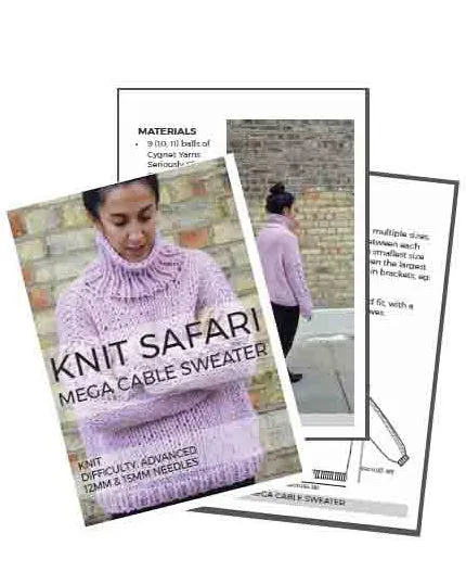 Mega Cable Sweater - Downloadable Chunky Knitting Pattern