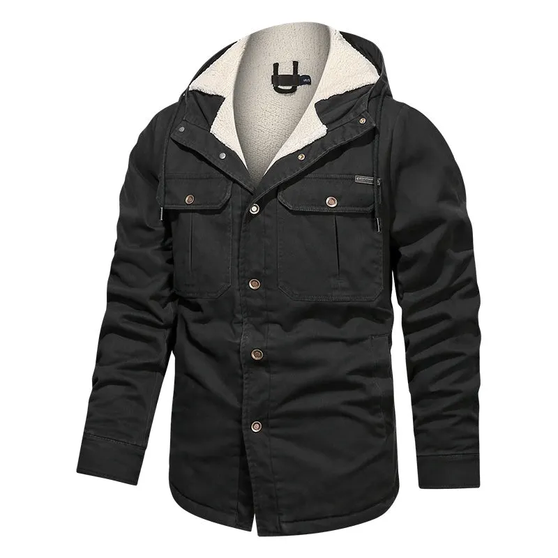 Men Cotton Jacket Winter Thick Warm Parkas