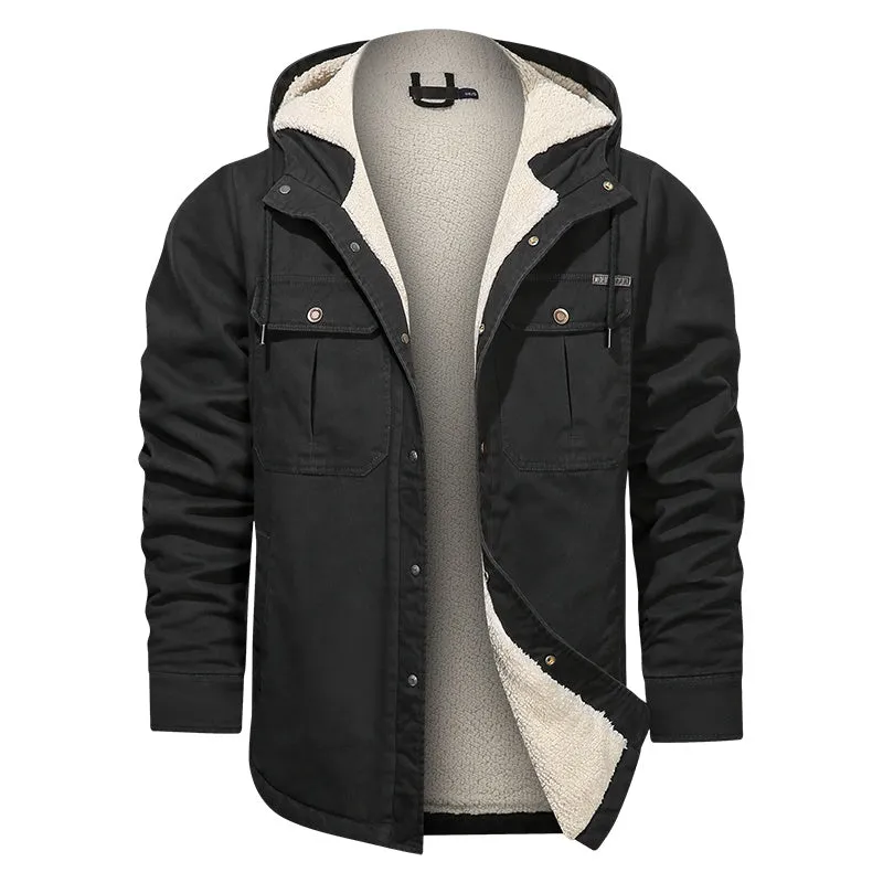 Men Cotton Jacket Winter Thick Warm Parkas