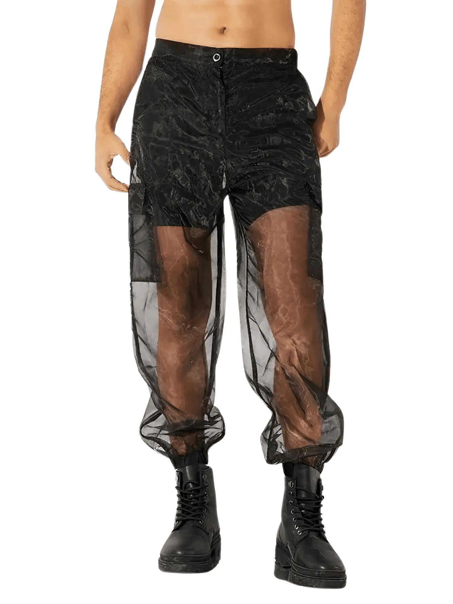 Men's Transparent Pants with Pockets S-5XL